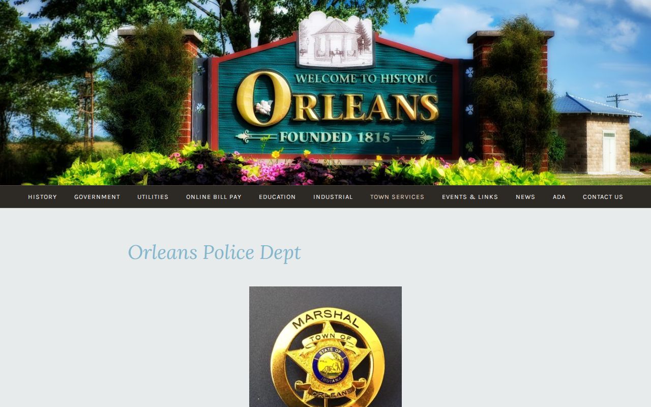 Orleans Police Department official Orange County arrest records page